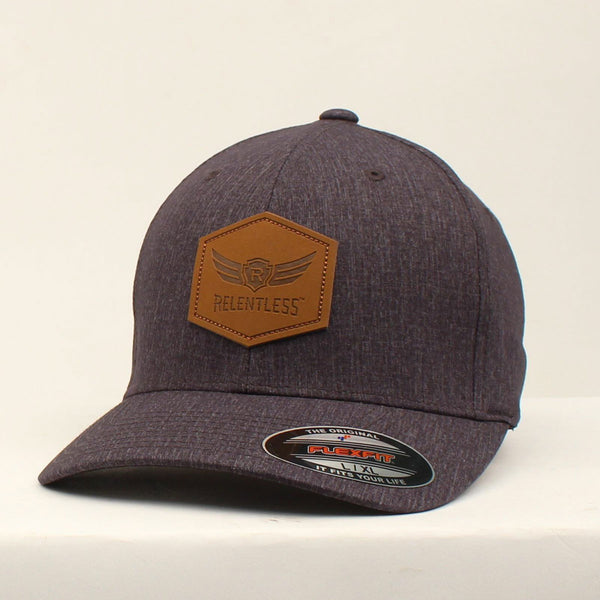 Relentless Leather Patch Cap Grey